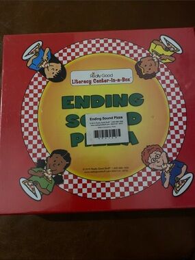Really Good Stuff  Ending Sounds Pizza Literacy Center-In-a-Box Game